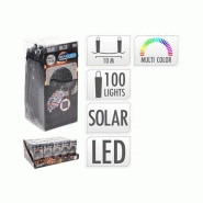 Guirlande solaire led, multicolore, 100 leds, 12m. - multicolore multi-matériau 8720573805216