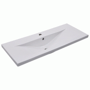 Helloshop26 - Lavabo salle de bain encastré 101 cm céramique blanc 02_0002646 - blanc 3000101451531 Helloshop26 - Lavabo salle de bain encastré 101 cm céramique blanc 02_0002646 - blanc 3000101451531