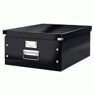 LEITZ Lot de 6 Boîte de rangement Click & Store Wow, format A3, coloris noir - noir 60450095
