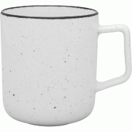 LUBIANA Tasse à anse, série Ankara, blanche, mouchetée de noir, 400 ml - PZ6103400