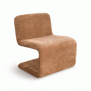 Now's Home - fauteuil en tissu chenille beige poudré 63x66x73cm axo - 3256390255774 Now's Home - fauteuil en tissu chenille beige poudré 63x66x73cm axo - 3256390255774
