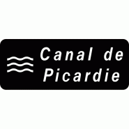 Panneau directionnel E32b - Localisation d'un cours d'eau Panneau directionnel E32b - Localisation d'un cours d'eau