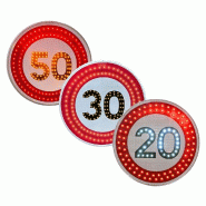 Panneaux B 650 mm classe 2 leds clignotant fabriqués en France - PNRT2B9B-TF02/LD_0