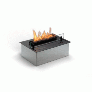 Planika - Brûleur au bioéthanol Senso Burner BEV sans conduit de cheminée, télécommande, flamme réelle, acier - gris 5903802186581
