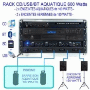 RACK AQUATIQUE CD/MP3/BT-600 WATTS