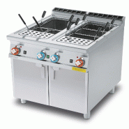 Redcook Cuiseur de pâtes à gaz 2 cuves 40+40 litres. Structure en acier inoxydable. Dimensions 80x90 h90 cm. Modèle CP-98G - 2036