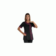 Tunique femme casacca BRASILIA noire fuchsia isacco