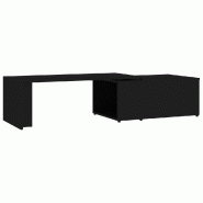 VidaXL Table basse Noir 150x50x35 cm Bois d'ingénierie Modèle Atlas Office Pro Panorama - 801338