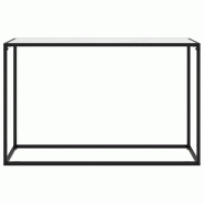 VidaXL Table console Blanc 120x35x75 cm Verre trempé Modèle Orion Pro - 322817