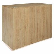 Comptoir Vertigo T03 MDF naturel et chêne clair avec tiroir 120x60x93cm