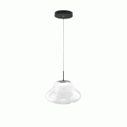 Fabas Luce Suspension Deva Ø250 Mm Transparente, Led 14 W 1510 Lm, Intensité Variable, Structure En Métal Et Verre Borosilicate - Deva - transparen