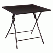 FIVE - Table pliante 80x80 cm coloris noir - noir multi-matériau JJ1569