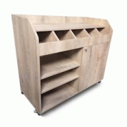 GOLDINOX Desserte de service en bois clair (à monter) - marron Bois massif 3701770815432 GOLDINOX Desserte de service en bois clair (à monter) - marron Bois massif 3701770815432