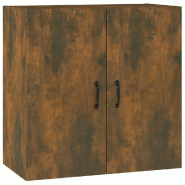 Helloshop26 - Armoire murale pratique 60 x 31 x 60 cm espace de rangement élégant style moderne en bois d'ingénierie chêne fumé 02_0048343 - Bois