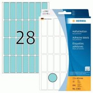 HERMA 896 étiquettes bleues multi-usage, format 13 x 40 mm (32 feuilles 11x17 / cdt) - bleu 2363