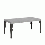 Itamoby Table Extensible 90X180/440 Cm Paxon Cemento Structure Anthracite - gris VE180TAPXN440-CM-AN