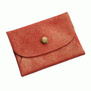 Quo Vadis - Mini pochette - Julo - Rouge - 11,5x8,5 cm - Cuir de vachette suédé - rouge cuir 218187Q