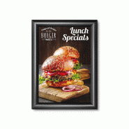 SHOWDOWN Displays Exposiciónate Cadre Clic-Clac Standard A4 Coins En Onglet 25 mm Noir KRA4G25C9005 - noir aluminium KRA4G25C9005