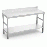 Table murale en acier inoxydable avec étagère Table murale avec étagère 1000x500x850 mm. Horemaq - 070602