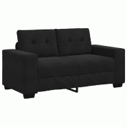 VidaXL Canapé causeuse noir 160x77x82 cm velours Modèle AbriBambou 110 - 8721158690241