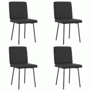 VidaXL Chaises à Manger Lot De 4 Noir Similicuir - noir 8721158567161 VidaXL Chaises à Manger Lot De 4 Noir Similicuir - noir 8721158567161