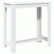 VidaXL Table de bar blanc 102x50x103,5 cm bois d'ingénierie Modèle Boréal Ligne Pro - 854409