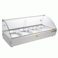 Vitrine chaude à poser - 4 bacs GN 1/3 - 80 cm | Buffalo - CW147
