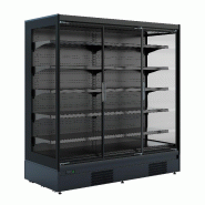 Vitrine murale libre service noir avec portes mike 1.9 - P7350.0070