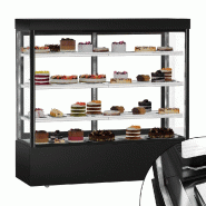 Vitrine réfrigérée pour pâtisserie MADRID - 1800 mm - 3 étagères - Noir