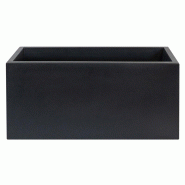 WellHome - Pot de fleurs en polyéthylène 80x40x40cm Top Garden RODRI coloris anthracite - gris plastique PLS033