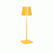 Zafferano - Lampe de table LED rechargeable et à intensité variable Poldina Pro Ocre - 2,2W 2200-2700-3000K - jaune 8054040728884