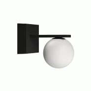 Applique Murale Extérieure Led Sphérique 9W Ip54, Angle De Faisceau 360°, 2700K Noir Mat, Irc > 90, Design Sphérique Moderne - Beneito & Faure - a