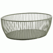 APS Corbeille -SVART- en smoke green 24 x 19 cm, H : 8 cm - vert métal 30473