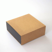 Boîte tiroir kraft et chocolat  8x8x4,5cm  - par 10