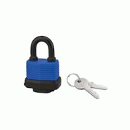 Cadenas à clé SP, extérieur, 40mm, gainé PVC, anse acier cémenté nickelé, 2 clés - SP - bleu 3150268009011 Cadenas à clé SP, extérieur, 40mm, gainé PVC, anse acier cémenté nickelé, 2 clés - SP - bleu 3150268009011