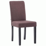 Décoshop26 - Chaise de salle à manger x1 design moderne en tissu marron et pieds en bois noir 10_0002031 - marron 3000250799331 Décoshop26 - Chaise de salle à manger x1 design moderne en tissu marron et pieds en bois noir 10_0002031 - marron 3000250799331