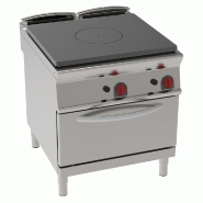 EURAST - Plaque coup de feu a gaz 1 brûleur et 1 four statique à gaz gn 2/1 - 800x900x900 mm - 18 Kw - 48130313 - gris inox 48130313