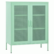 Helloshop26 - Armoire de rangement design mint moderne 80 x 35 x 101,5 cm avec étagères réglables en acier menthe 02_0046867 - acier 3000234469649