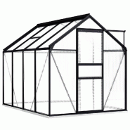 Helloshop26 - Serre tente abri plante fleur légumes avec cadre de base aluminium 4,75 m² anthracite 02_0044510 - aluminium 3000220184099 Helloshop26 - Serre tente abri plante fleur légumes avec cadre de base aluminium 4,75 m² anthracite 02_0044510 - aluminium 3000220184099