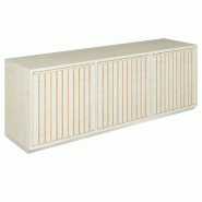 Meuble Vertigo T03 2 portes 2 tiroirs MDF naturel et érable 180x47x60 cm