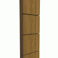 Montant Totem 5 rainures 10x30x195 cm - chêne de Macédoine