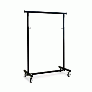 Portant pliable extensible L100-160 cm et H118-190 cm Noir mat