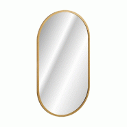STELLAMEUBLES miroir à led ovale en aluminium or 90x50cm - 5907611654057