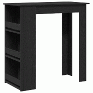 VidaXL Table de bar avec étagère de rangement chêne noir Modèle Boréal Panorama Nova - 862079