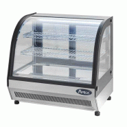 Vitrine bombée de comptoir - armoire réfrigérée en acier inoxydable, double vitre de sécurité, réfrigérant R290, référence ATOSA-WTY