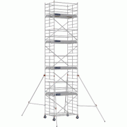 Échafaudage roulant aluminium DOCKER 150 version lisses - Hauteur de travail : 9,90 m - DUARIB - 7220080 Échafaudage roulant aluminium DOCKER 150 version lisses - Hauteur de travail : 9,90 m - DUARIB - 7220080