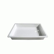Bac gastronorme 1/1 hauteur 6,5cm mélamine blanc - par 3