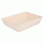 Barquette bois de peuplier naturel 18x13x4cm - par 50