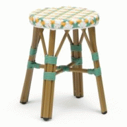 Bistromania Tabouret de terrasse ST GERMAIN - Vert Jaune et blanc - EA193 Bistromania Tabouret de terrasse ST GERMAIN - Vert Jaune et blanc - EA193