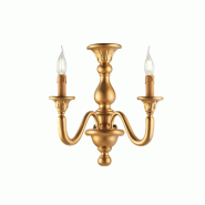 Bonetti Illumina Lucca Applique Murale En Bois Doré Antique 2 Lumières .35 P.21 Bl271-Ap2-Or - doré 8050713218423